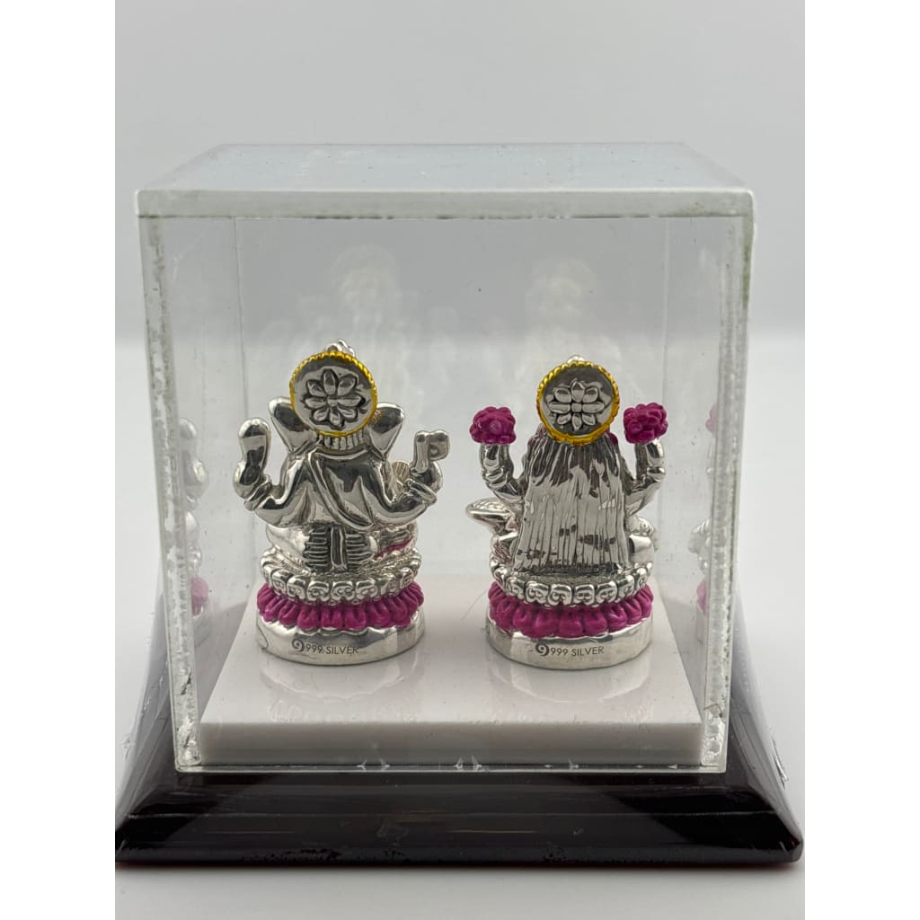 Silver 99.9% pure Laxmi Ganesh Idol (S040) - Idol