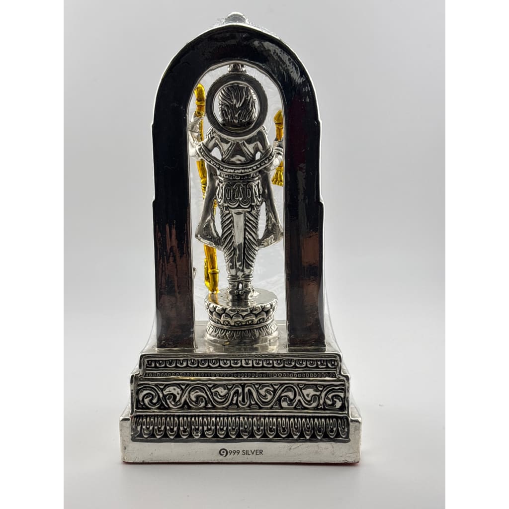Silver 99.9% pure Ram Lala Idol with velvet box (KB1676) Large