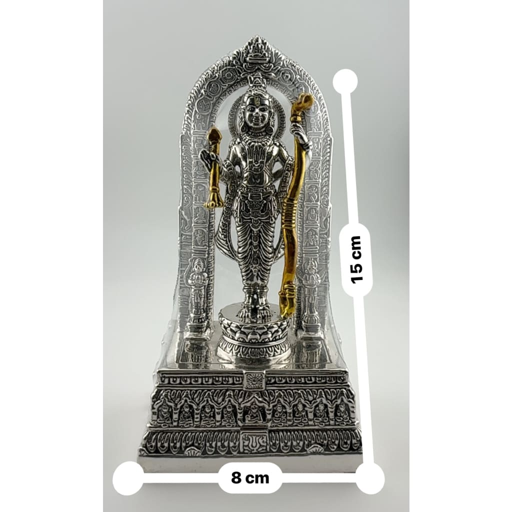 Silver 99.9% pure Ram Lala Idol with velvet box (KB1676) Large