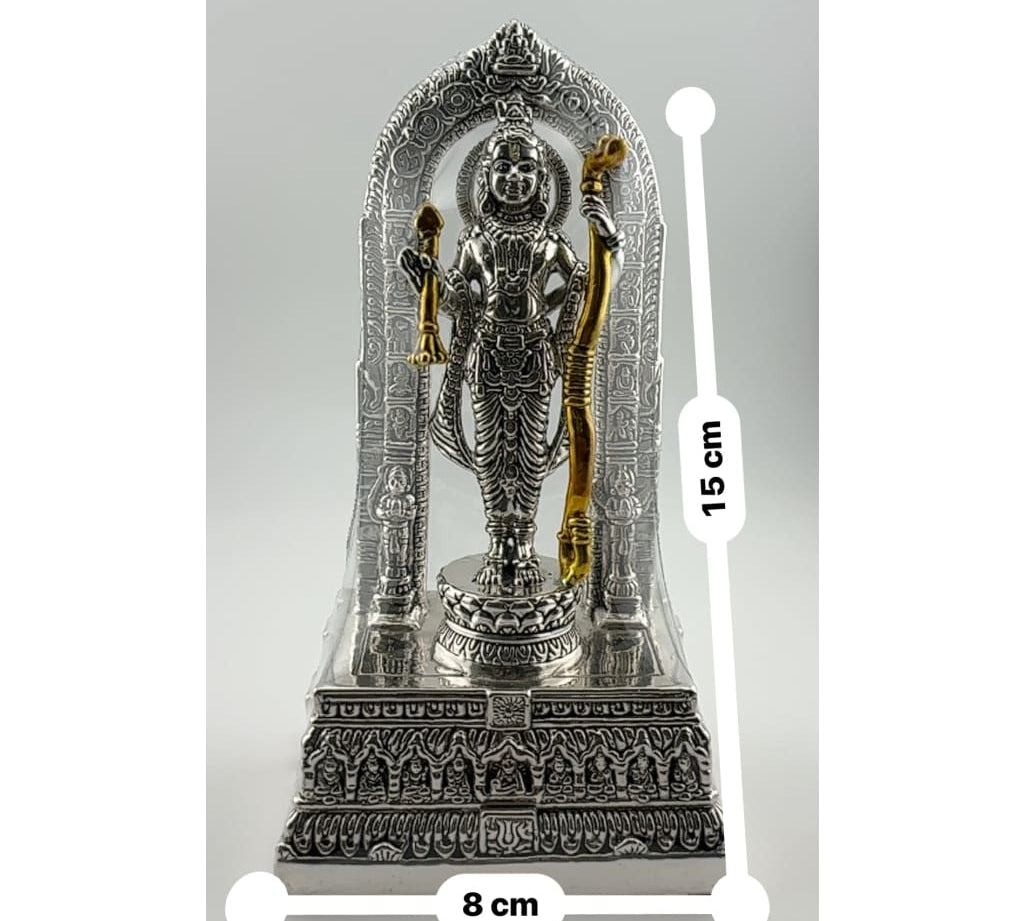 Silver 99.9% pure Ram Lala Idol with velvet box (KB1676) Large