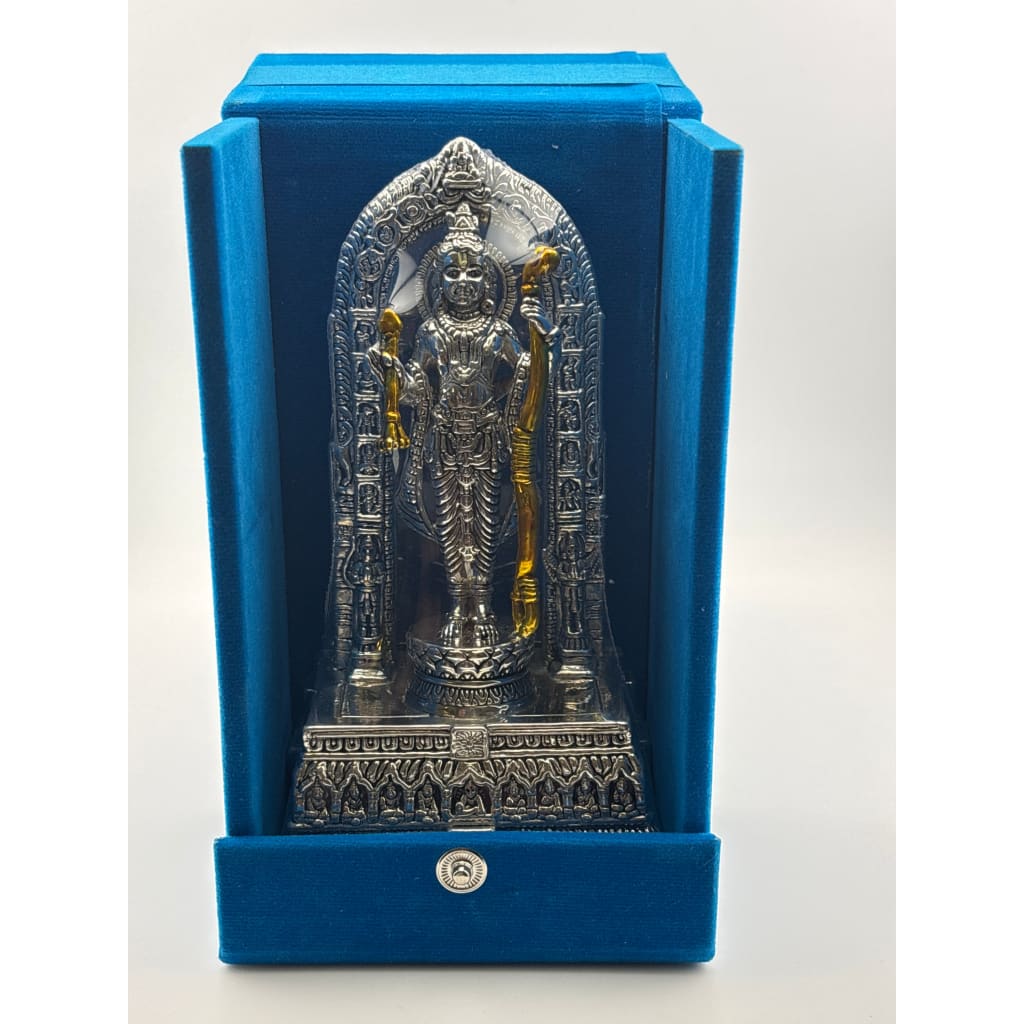 Silver 99.9% pure Ram Lala Idol with velvet box (KB1676) Large