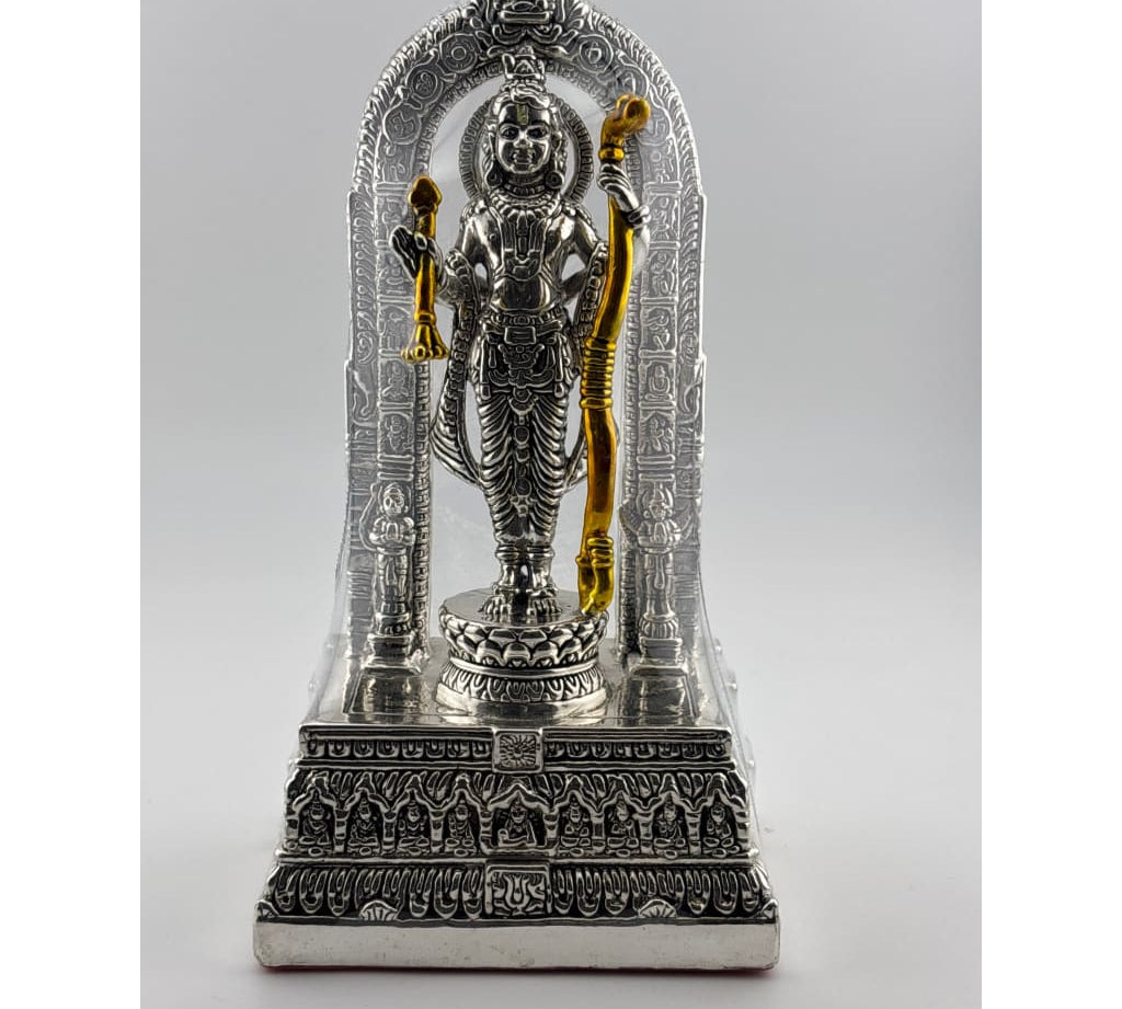 Silver 99.9% pure Ram Lala Idol with velvet box (KB1676) Large