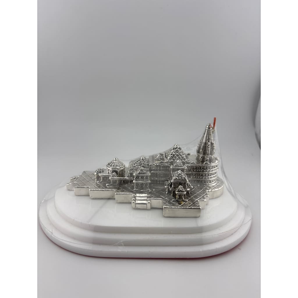 Silver 99.9% pure Ram Mandir (Temple) Idol with Velvet box
