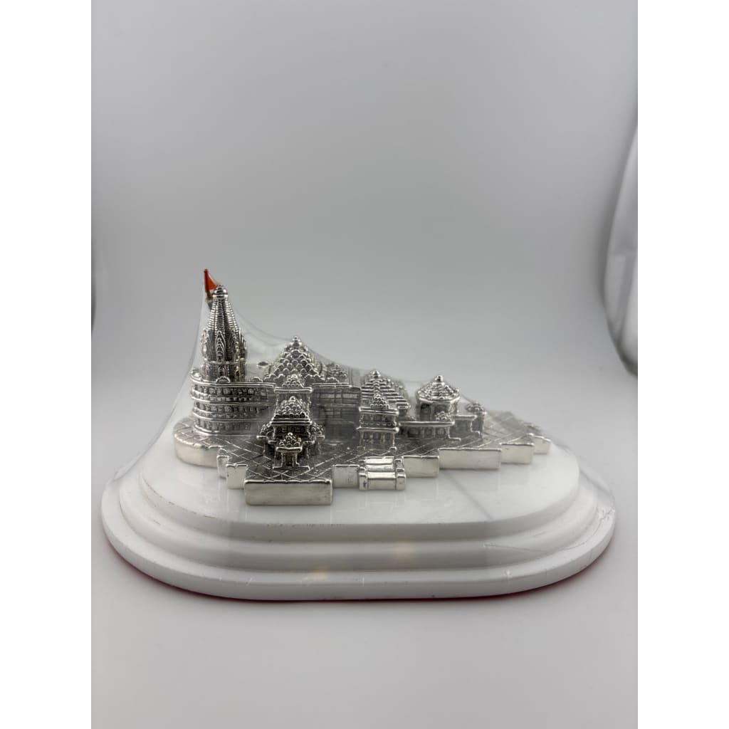 Silver 99.9% pure Ram Mandir (Temple) Idol with Velvet box