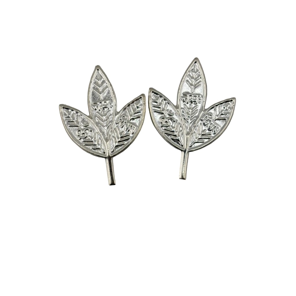 Silver Bilva Patra Pooja Piece Set of 2 (3.57g)