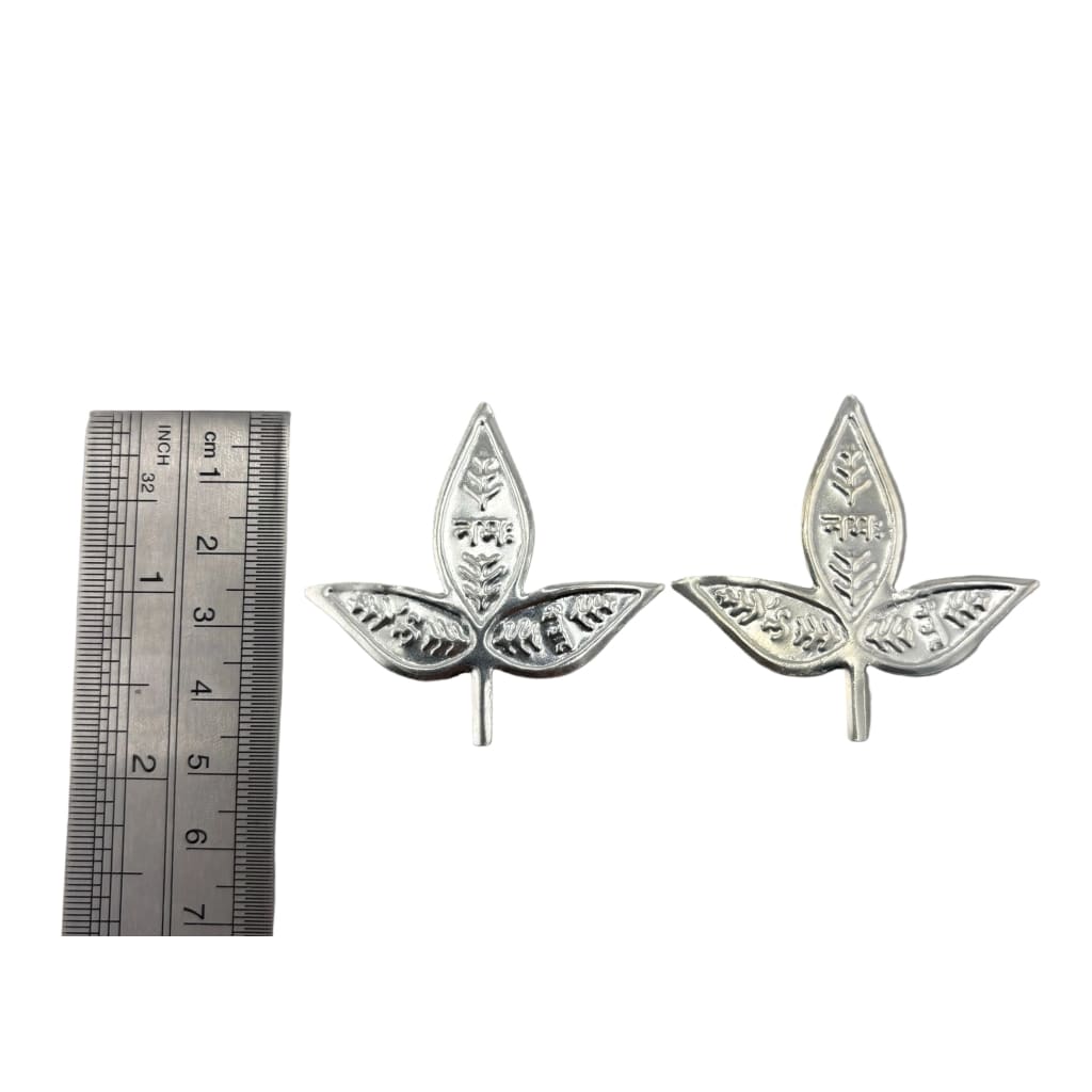 Silver Bilva Patra Pooja Piece Set of 2 (4.5g) – view 2