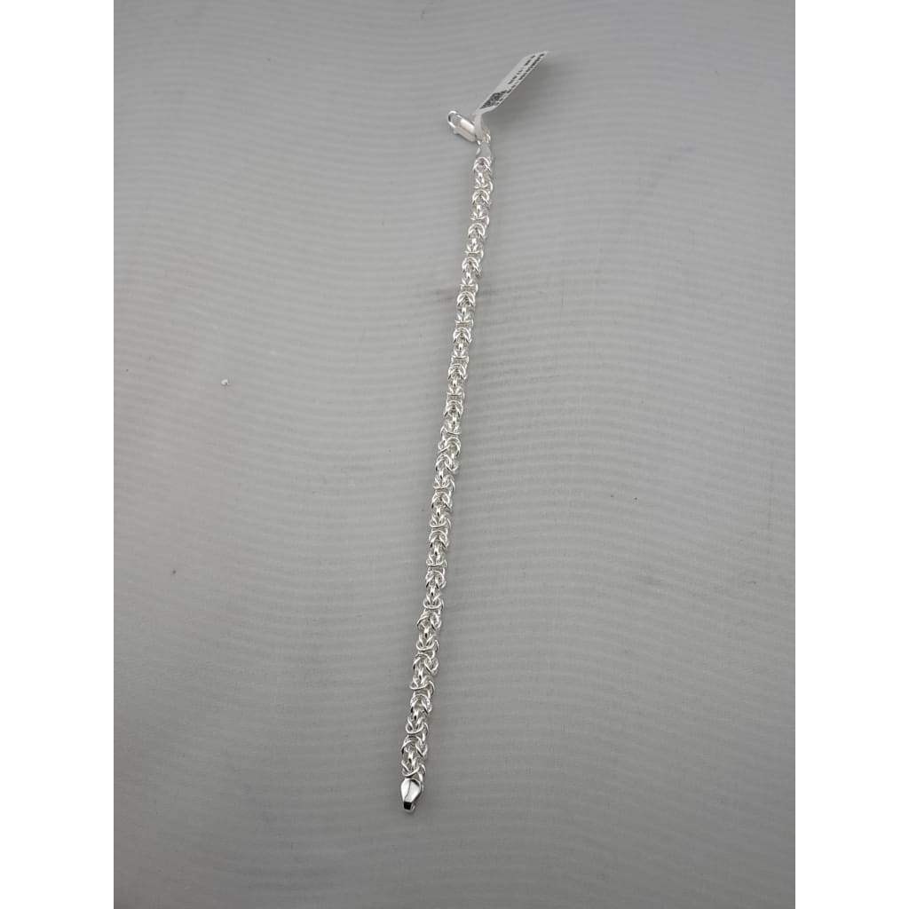 Silver Byzantine Link Bracelet 925 – Intricate Woven Chain Design
