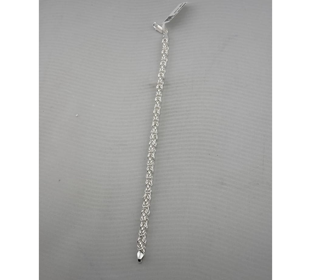 Silver Byzantine Link Bracelet 925 – Intricate Woven Chain Design