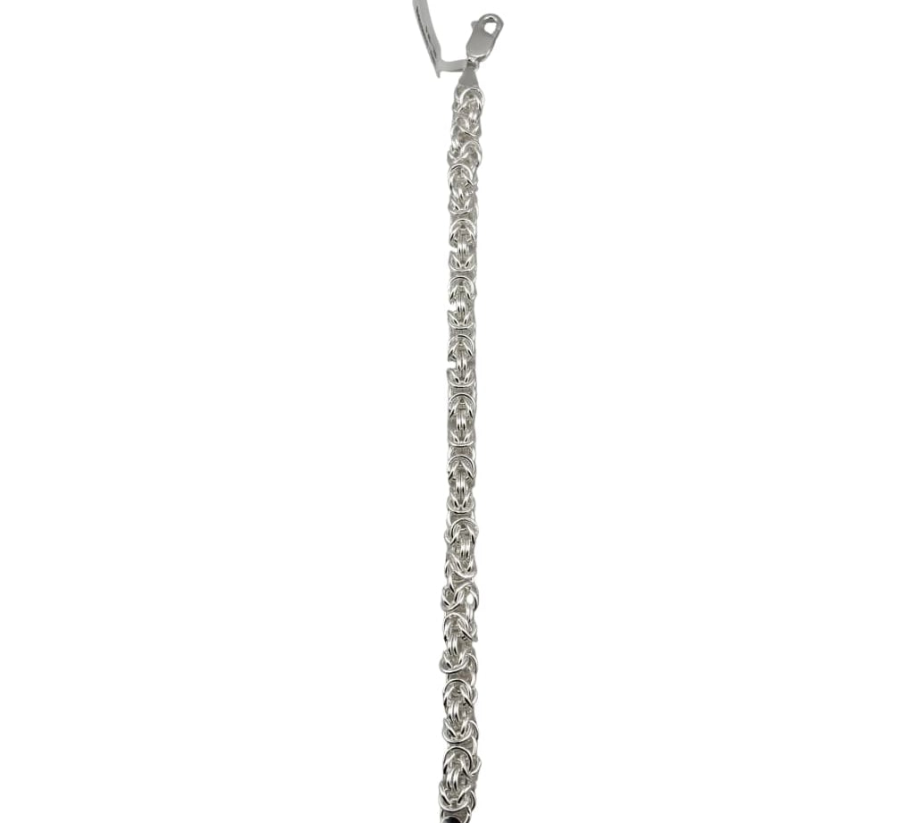 Silver Byzantine Link Bracelet 925 – Intricate Woven Chain Design