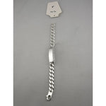 Silver Curb Link ID Bracelet 925 – Engravable Name Plate