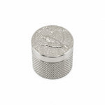 Silver Cylindrical Box Bird Engraved Handcrafted (11.45g)