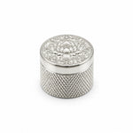 Silver Cylindrical Box Lotus Engraved Handcrafted (11.7g) – view 2