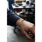 Silver Double Curb Link Bracelet 925 – Thick Flat Chain