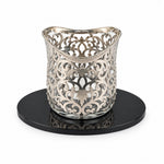 Silver Filigree Glass Candle Holder (59g) - 999 Pure Silver
