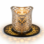 Silver Filigree Glass Candle Holder (59g) - 999 Pure Silver – view 2