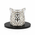 Silver Filigree Glass Candle Holder (59g) - 999 Pure Silver – view 3