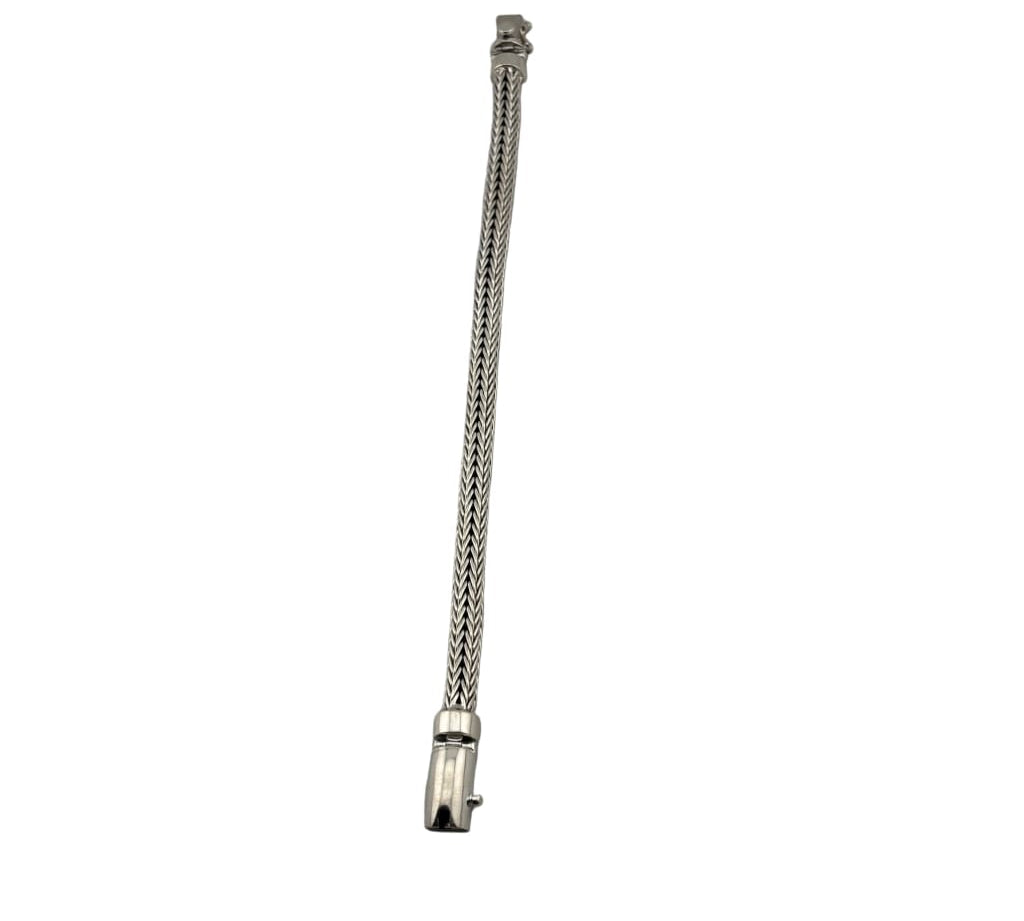 Silver Flat Wheat Link Bracelet 925 – Multi – Strand Spiga Chain | Sleek Finish | 9 Inch