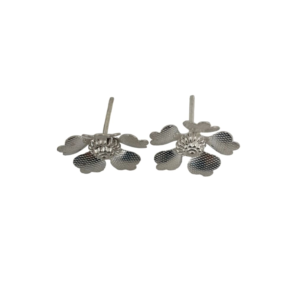 Silver Flower Pooja Piece Set of 2 Handcrafted (4.30g) – view 2