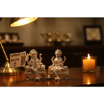 Silver Ganesh Lakshmi Idol 21gm – Spiritual Ganesh Lakshmi Murti for Temple Decor & Festivals