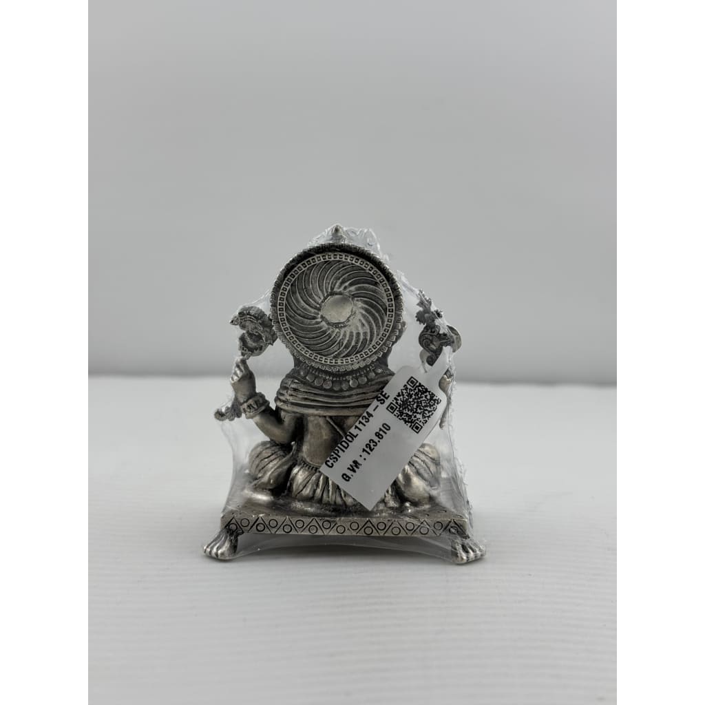 Silver Ganesha Idol 120gm – Divine Ganpati Murti for Home Mandir & Gifting