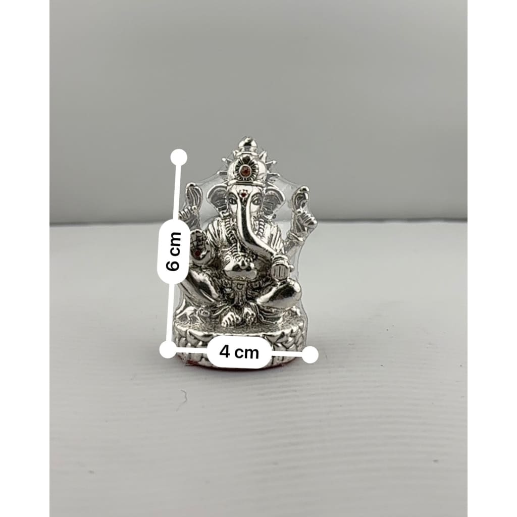 Silver Ganesha Idol 22gm – Divine Ganpati Murti for Home Mandir & Gifting