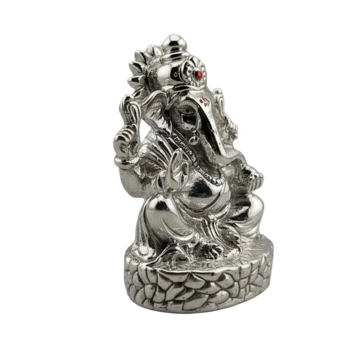 Silver Ganesha Idol 22gm – Divine Ganpati Murti for Home Mandir & Gifting