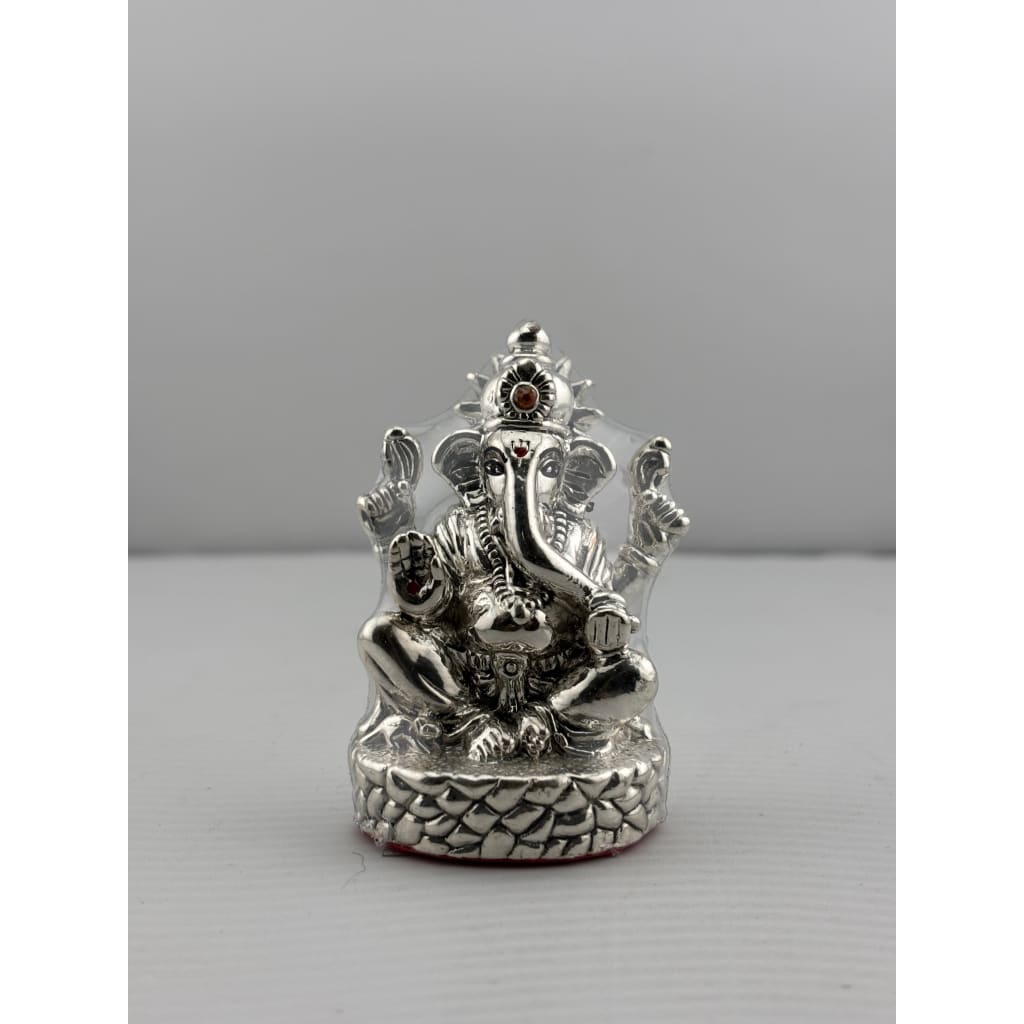 Silver Ganesha Idol 22gm – Divine Ganpati Murti for Home Mandir & Gifting