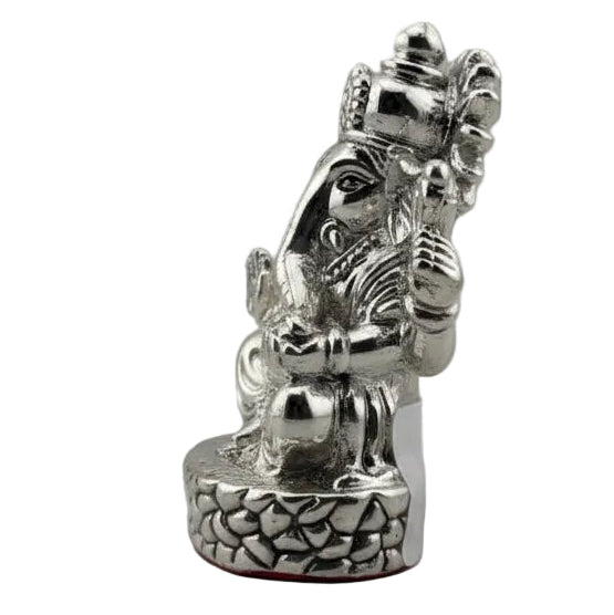 Silver Ganesha Idol 22gm – Divine Ganpati Murti for Home Mandir & Gifting
