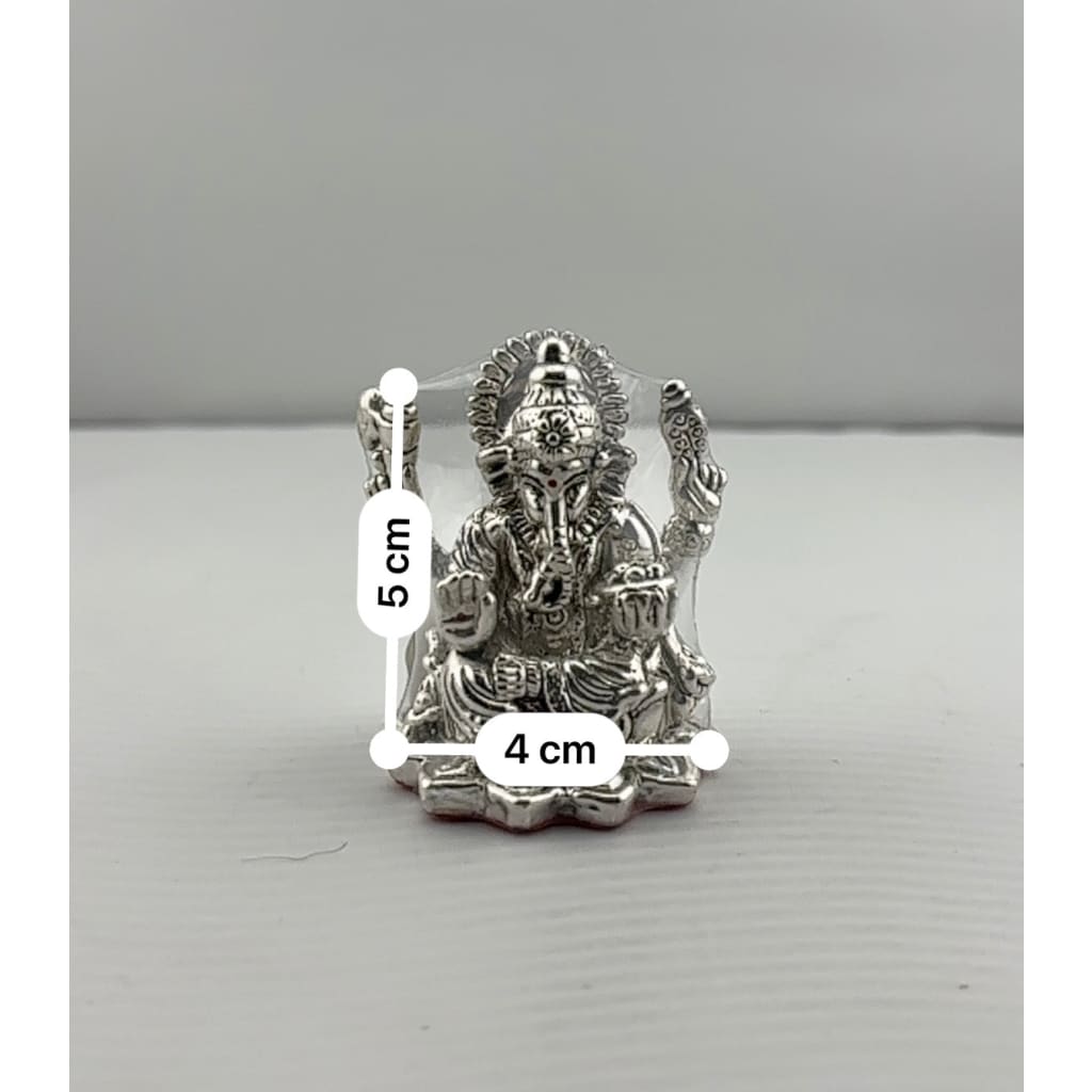 Silver Ganesha Idol Design 4 16gm – Divine Ganpati Murti for Home Mandir & Gifting