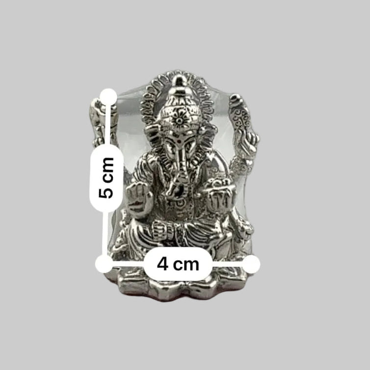 Silver Ganesha Idol Design 4 16gm – Divine Ganpati Murti for Home Mandir & Gifting