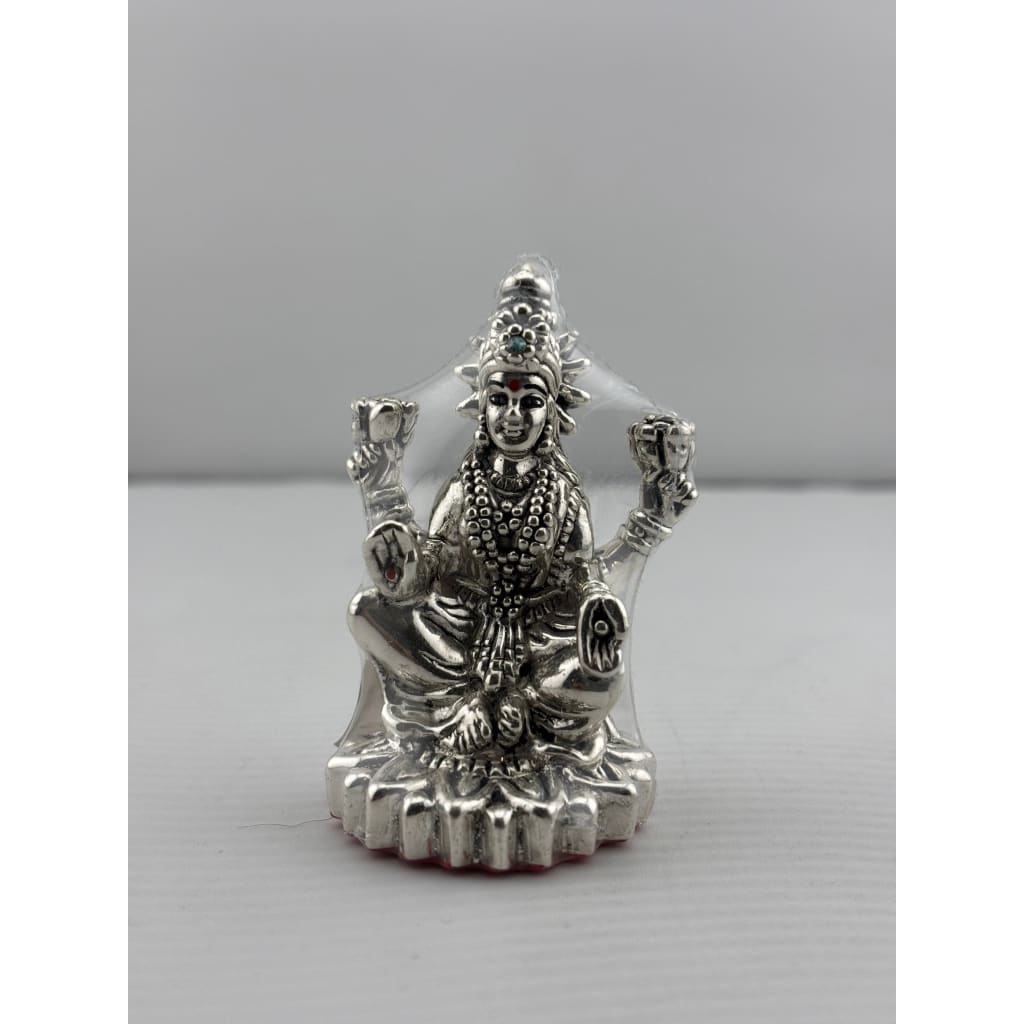 Silver Goddess Lakshmi Idol Design 3 20gm – Divine Laxmi Murti for Home Mandir & Gifting