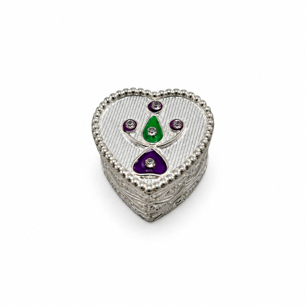 Silver Heart Box Studded Handcrafted (14g) – view 2