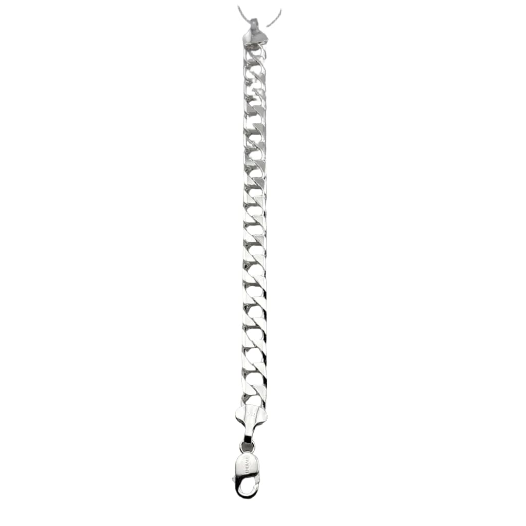 Silver Japanese Angular Curb Link Bracelet 925 – Angular