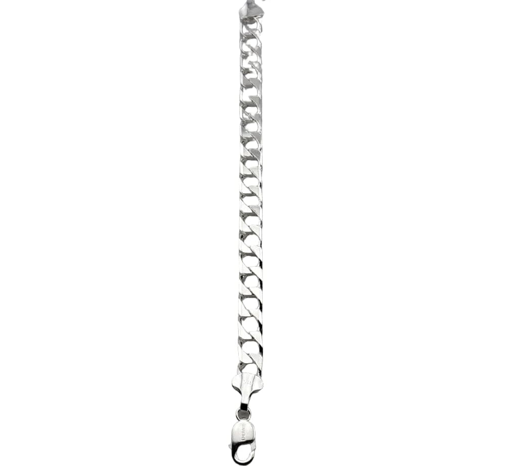 Silver Japanese Angular Curb Link Bracelet 925 – Angular