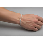 Silver Japanese Curb Link Bracelet 925 – Flat Chain