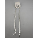 Silver Japanese Curb Link Bracelet 925 – Flat Chain