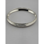 Silver Kada with All-Over Diamond-Cut Faceted Texture – view 2