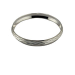Silver Kada with All-Over Diamond-Cut Faceted Texture