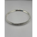 Silver Kada with Diagonal Wave-Cut Texture – view 2