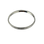 Silver Kada with Diamond-Cut Cross-Hatch & Milgrain Edge – view 2