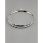 Silver Kada with Diamond-Cut Diagonal Chevron Texture – view 2