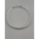 Silver Kada with Diamond-Cut Dotted Texture Band – view 3