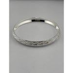 Silver Kada with Diamond-Cut Dotted Texture Band – view 4