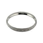 Silver Kada with Diamond-Cut Dotted Texture Band