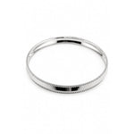 Silver Kada with Fine Beaded Edge Border