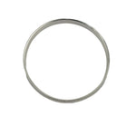 Silver Kada with Fine Beaded Edge Border – view 2