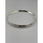 Silver Kada with Knurled Segments & Raised Dot Panels – view 2