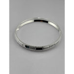 Silver Kada with Segmented Alternating Texture Panels – view 2