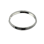 Silver Kada with Segmented Alternating Texture Panels