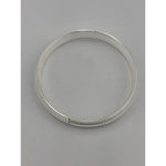 Silver Kada with Textured Knurled Edges & Dotted Center Band – view 3